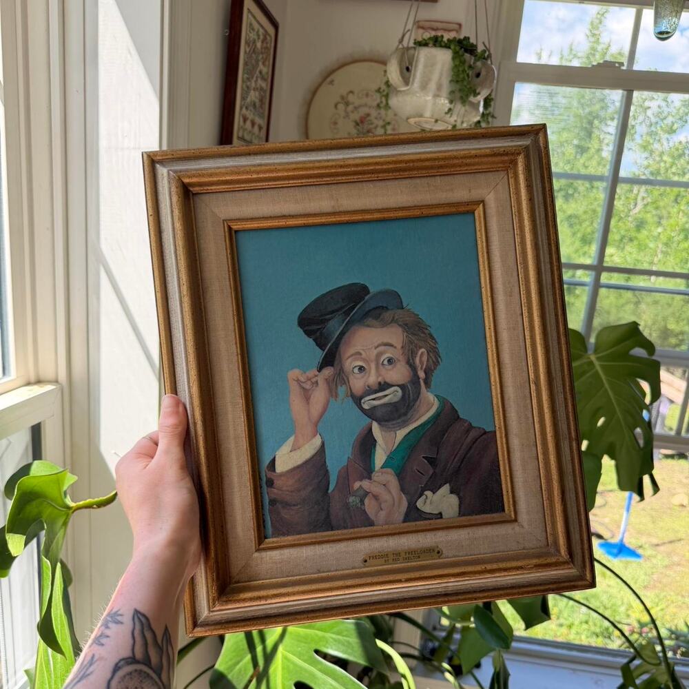 Freddie the Freeloader by Red Skelton Framed Lithograph